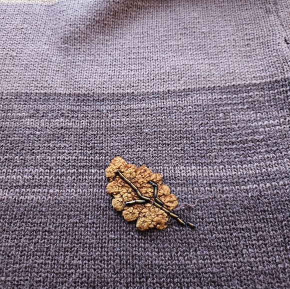 Autumn Leaf Knit &  Embroidered Cardigan - Picture 8 of 12